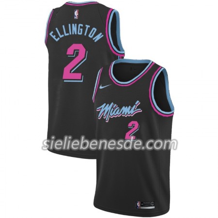 Herren NBA Miami Heat Trikot Wayne Ellington 2 2018-19 Nike City Edition Schwarz Swingman